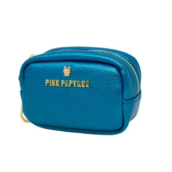 LE POOP BAG SIMILI CUIR BLEU