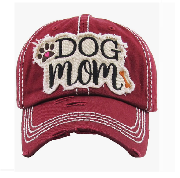 LA CASQUETTE "DOG MOM" BORDEAUX