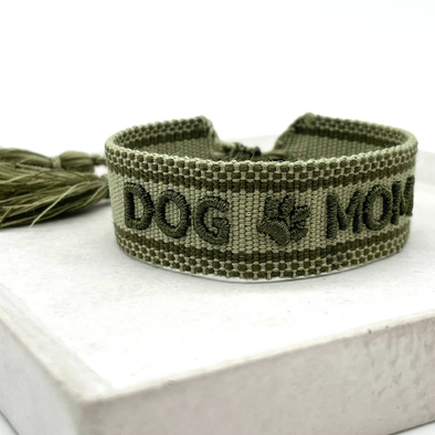 BRACELET "DOG MOM" KHAKI