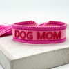 BRACELET "DOG MOM" ROSE/ROUGE