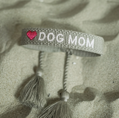 BRACELET "DOG MOM" KHAKI