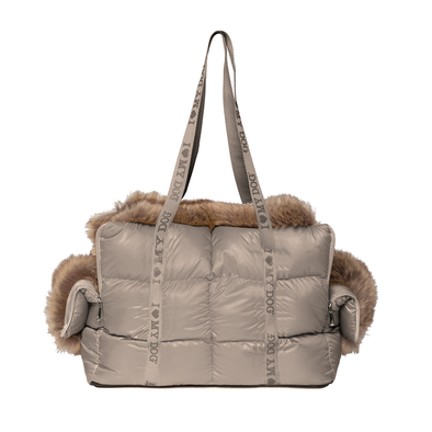 LE DUFFEL FAUSSE FOURRURE ECRU