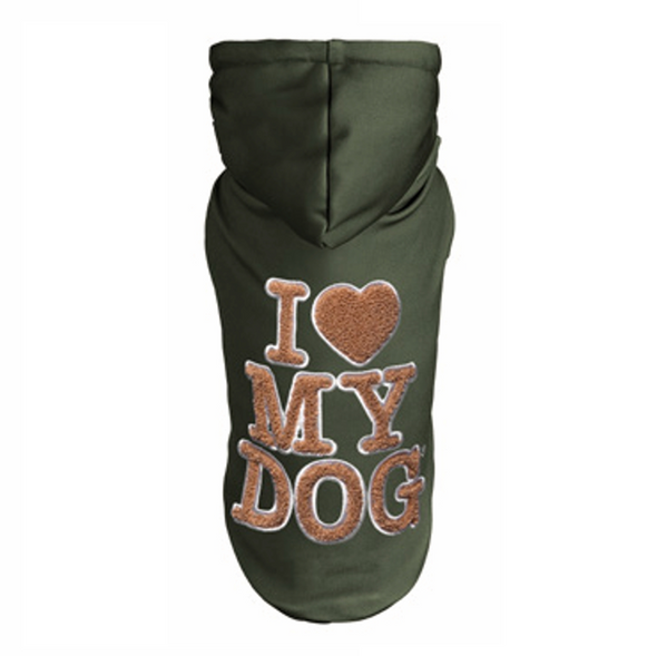 I LOVE MY DOG JUNGLE GREEN