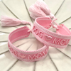 BRACELET "DOG MOM" ROSE CLAIR