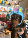 BONNET LICORNE ROSE & BLEU <br> pour petits, moyens et grands chiens!