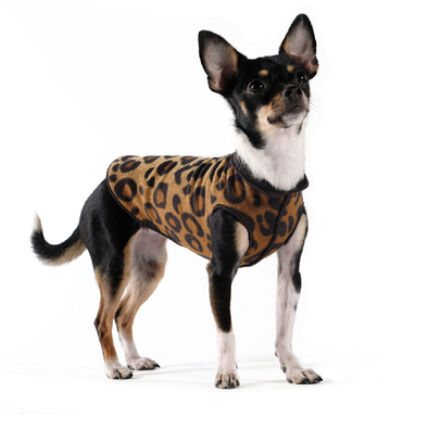 LA POLAIRE DOUBLE <br> Reversible <br> LEOPARD / NOIR