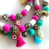COLLIER EXOTIC <br> perles en céramique EM anti-tiques