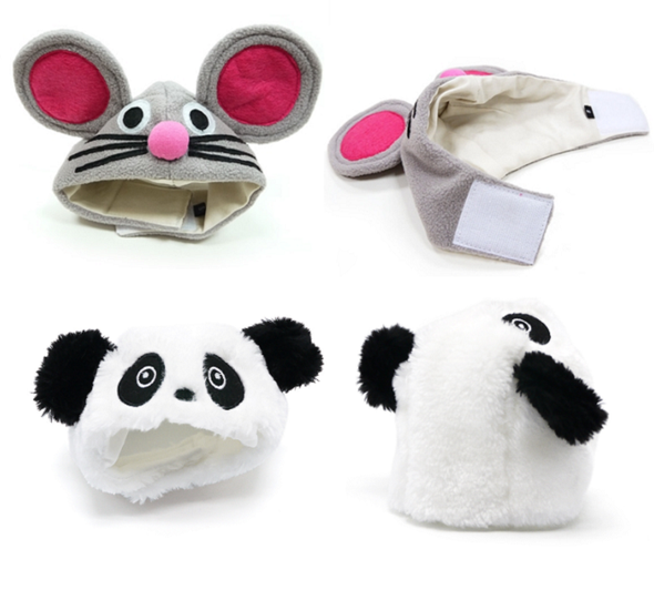 BONNET SOURIS & PANDA <br> pour petits, moyens et grands chiens!
