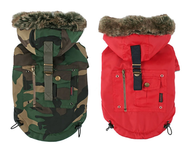 LE ZERMATT <br> capuche et polaire <br> CAMO ou NOIR ou ROUGE