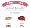 DUCK SAUSAGE / CANARD <br> Lily's Kitchen