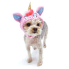 BONNET LICORNE ROSE & BLEU <br> pour petits, moyens et grands chiens!